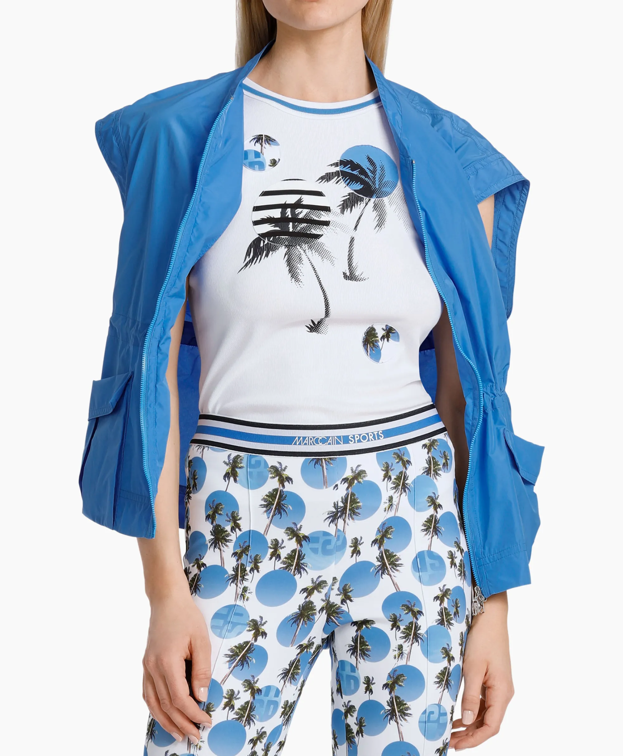 Marccain Sport Top Ws 61.15 J94 Wit*Dames T-Shirts & Tops