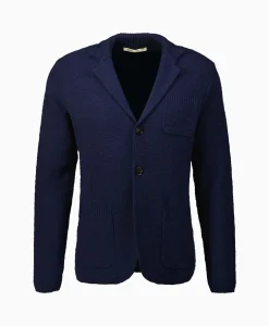 Maurizio Baldassari Jack Knit With Rib Details Blauw*Heren Jassen