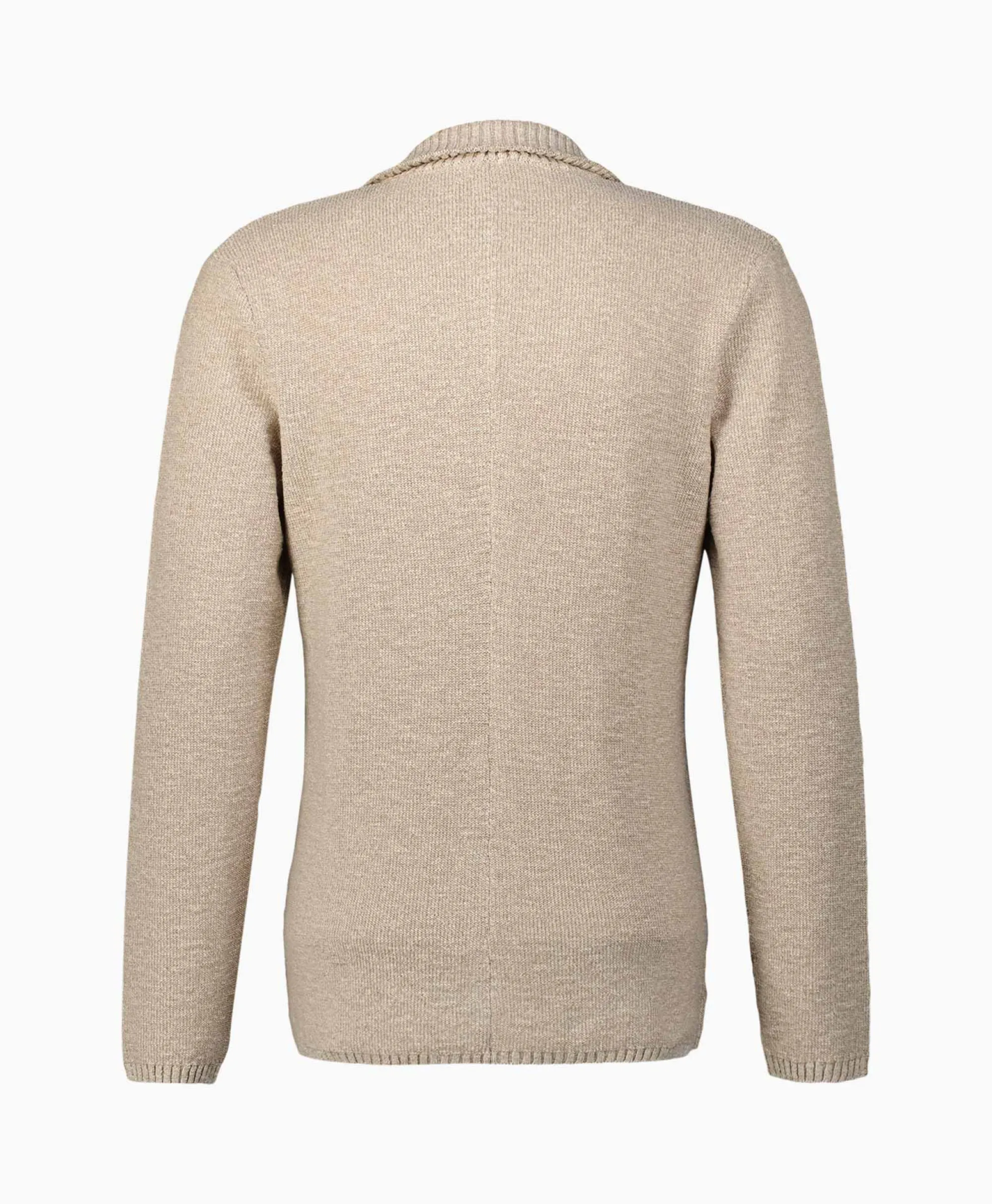 Maurizio Baldassari Jack Knit With Rib Details Beige*Heren Jassen