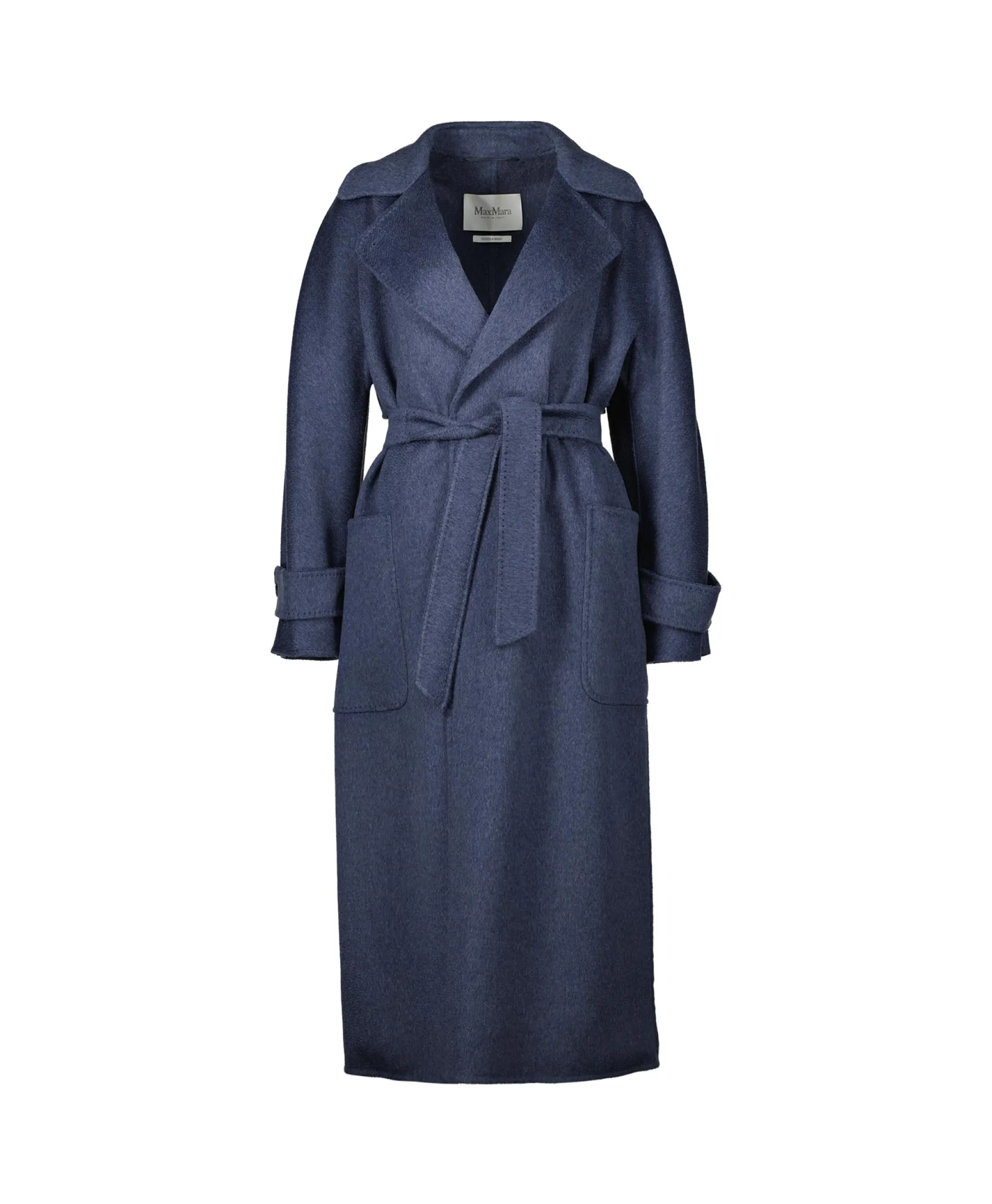 Maxmara Jas Mantel 100shmere Midden Blauw*Dames Jassen