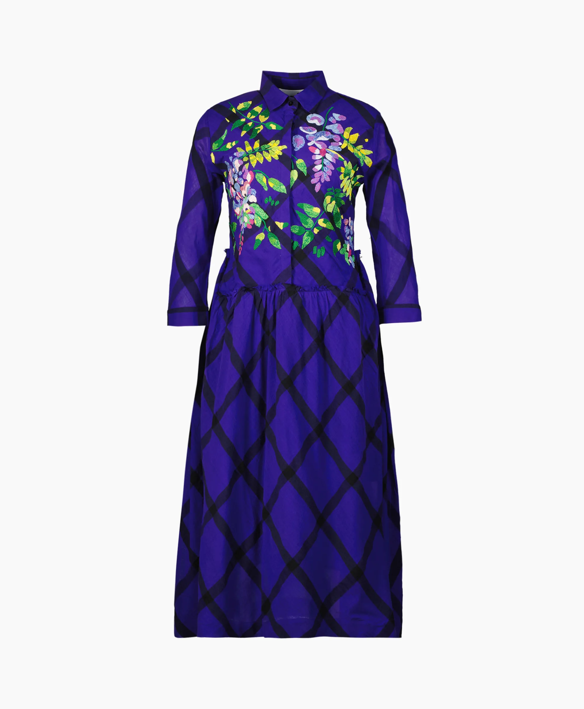 Mii Collection Maxi Jurk 32/Dress Santi Blauw*Dames Jurken