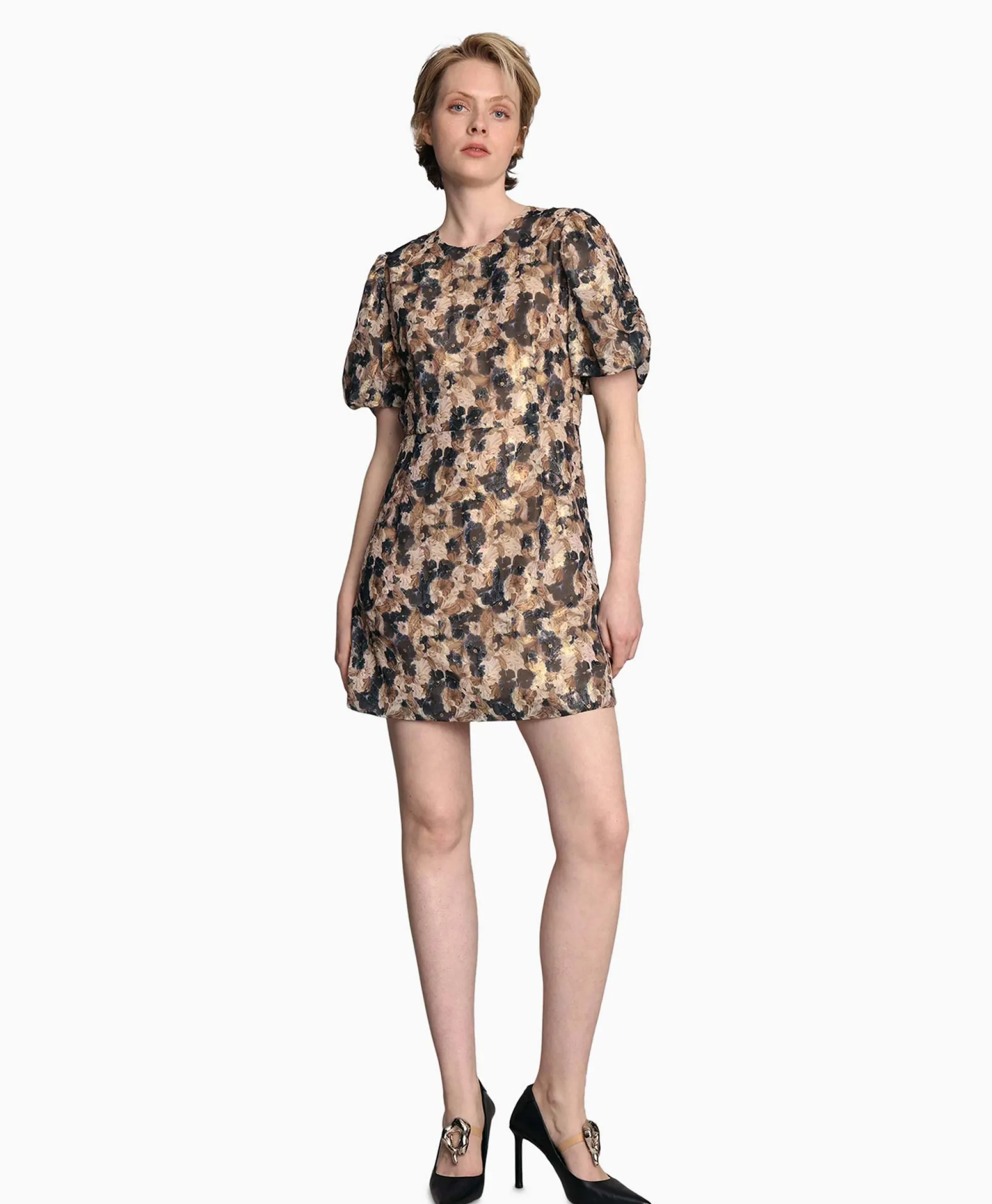 Munthe Mini Jurk 233-1317-23335 Beige*Dames Jurken