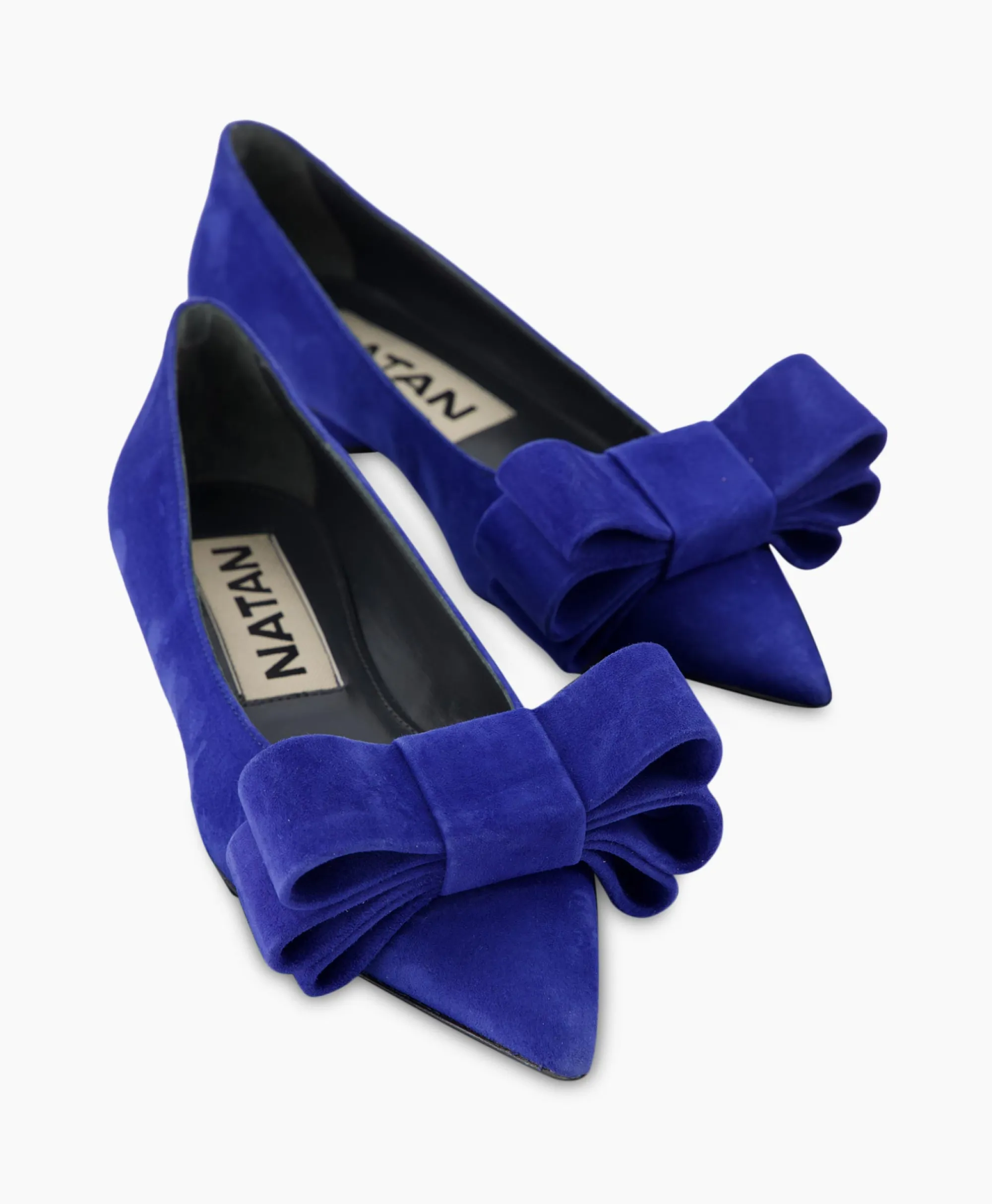 Natan Schoenen Ballerina Cam Electrico Leder Blauw*Dames Instappers