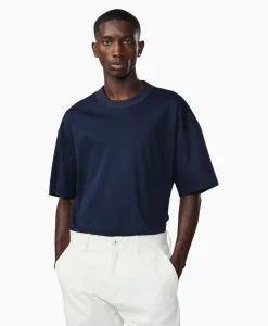Nn07 T-Shirt Benja Ss Donker Blauw*Heren T-Shirts