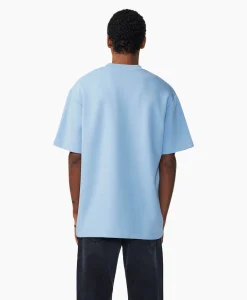 Nn07 T-Shirt Nat Logo Tee Licht Blauw*Heren T-Shirts