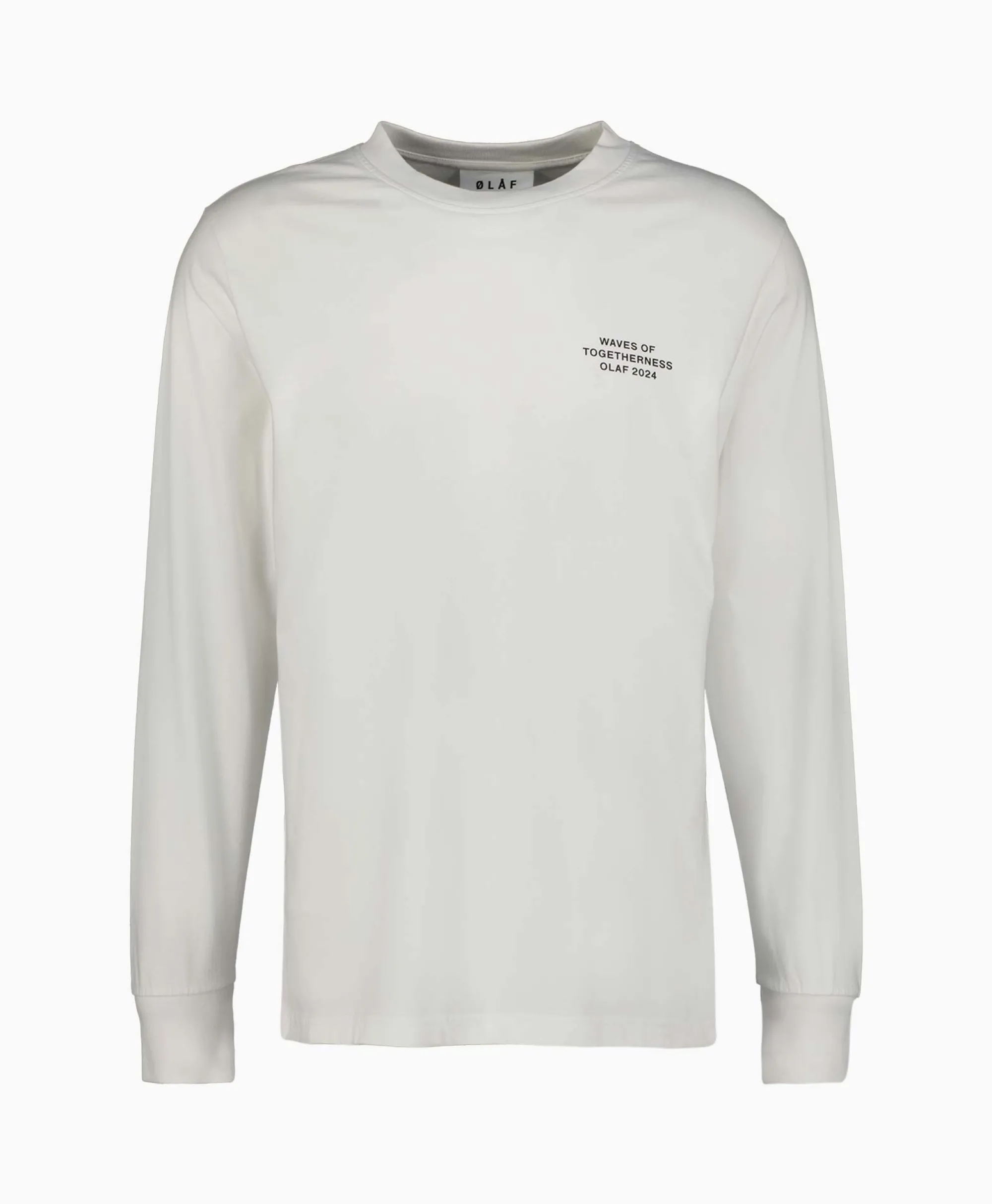 Olaf Hussein Longsleeve Waves Of Togetherness Off White*Heren T-Shirts