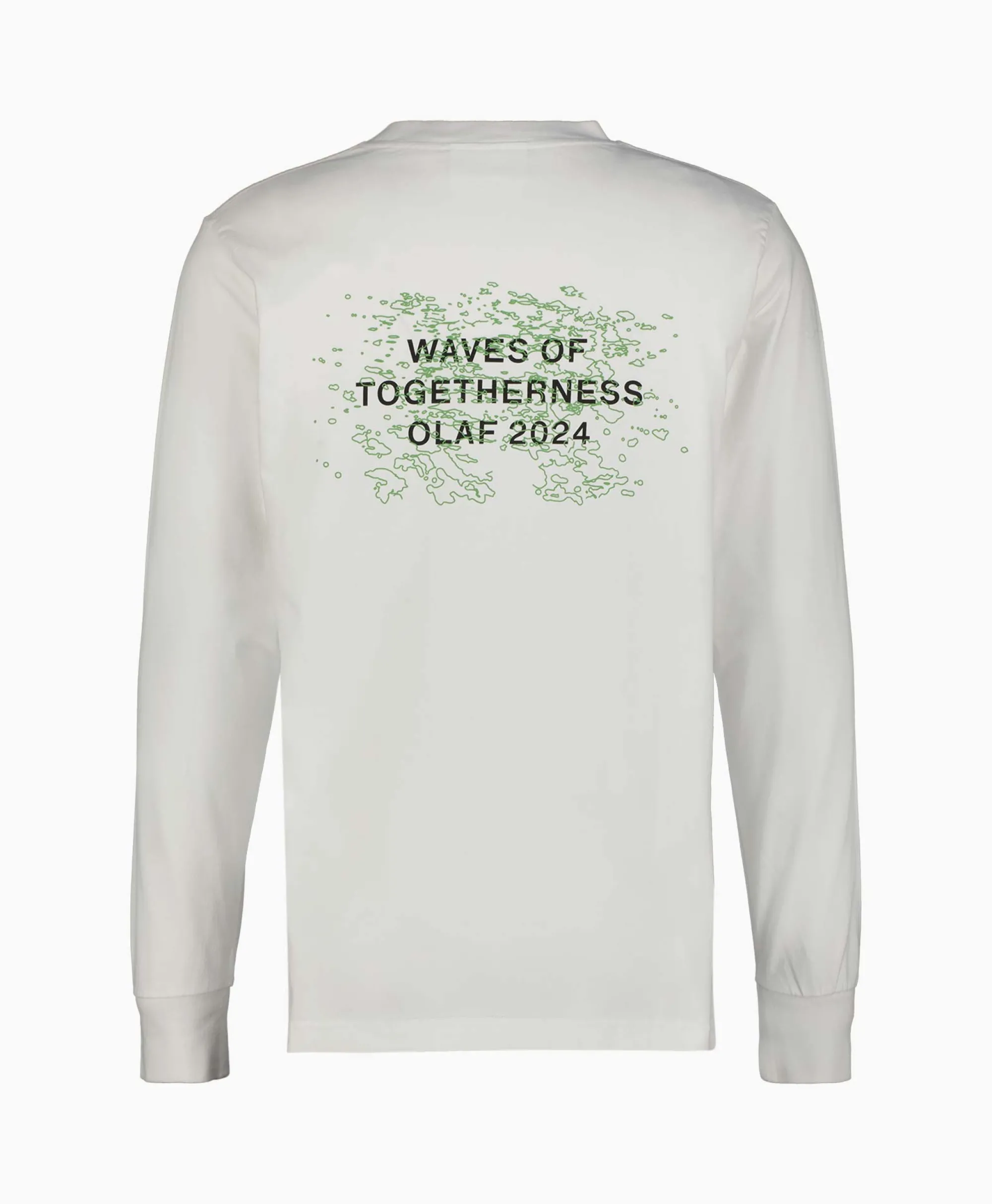 Olaf Hussein Longsleeve Waves Of Togetherness Off White*Heren T-Shirts
