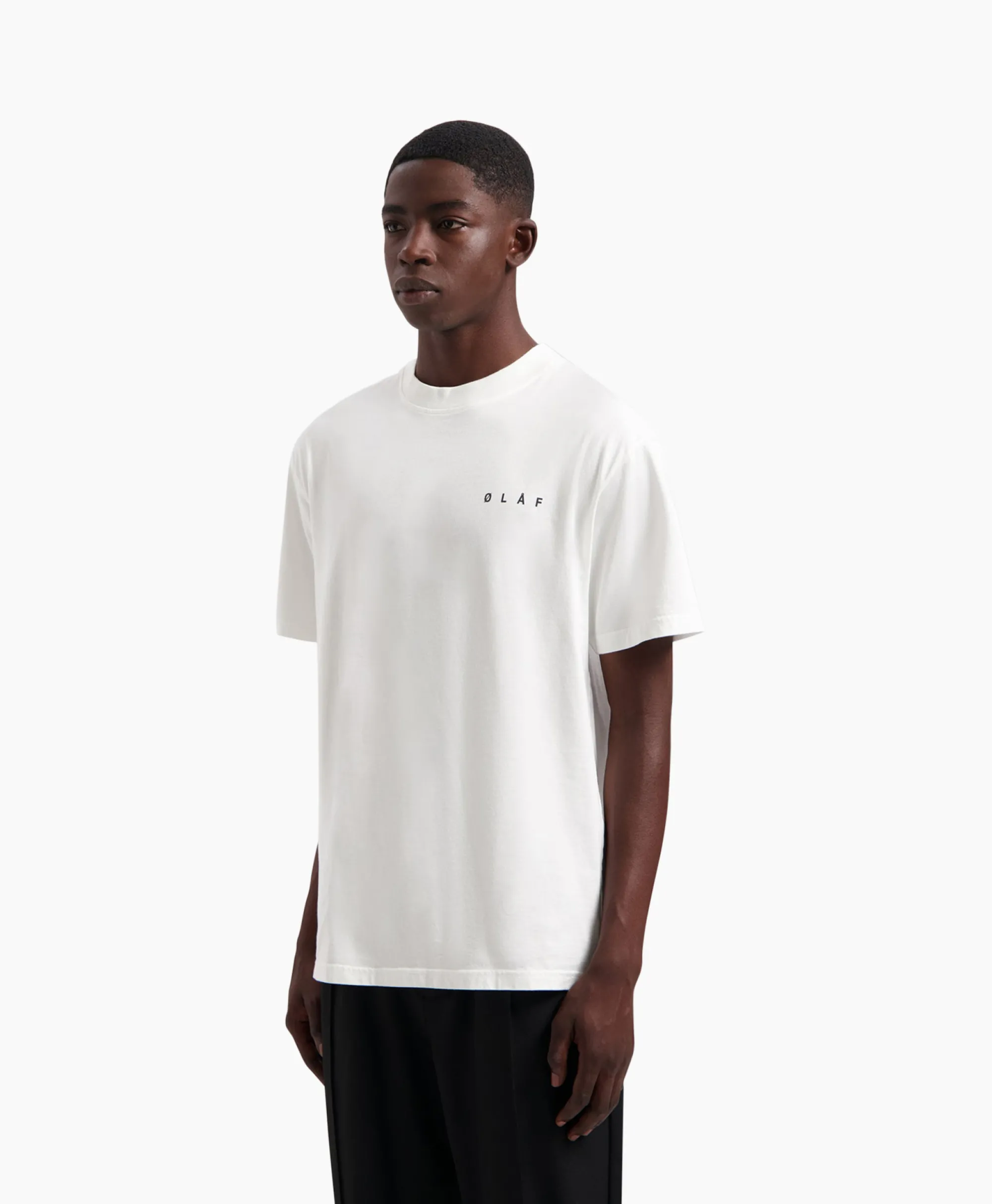 Olaf Hussein T-Shirt Blur Face Wit*Heren T-Shirts