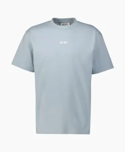 Olaf Hussein T-Shirt Korte Mouw Block Licht Blauw*Heren T-Shirts