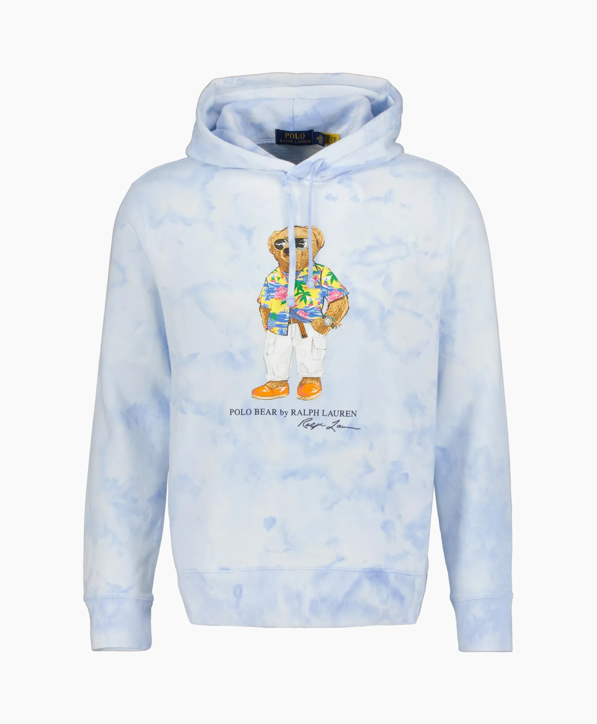 Ralph Lauren Hoodie Riviera Bear Licht Blauw*Heren Truien