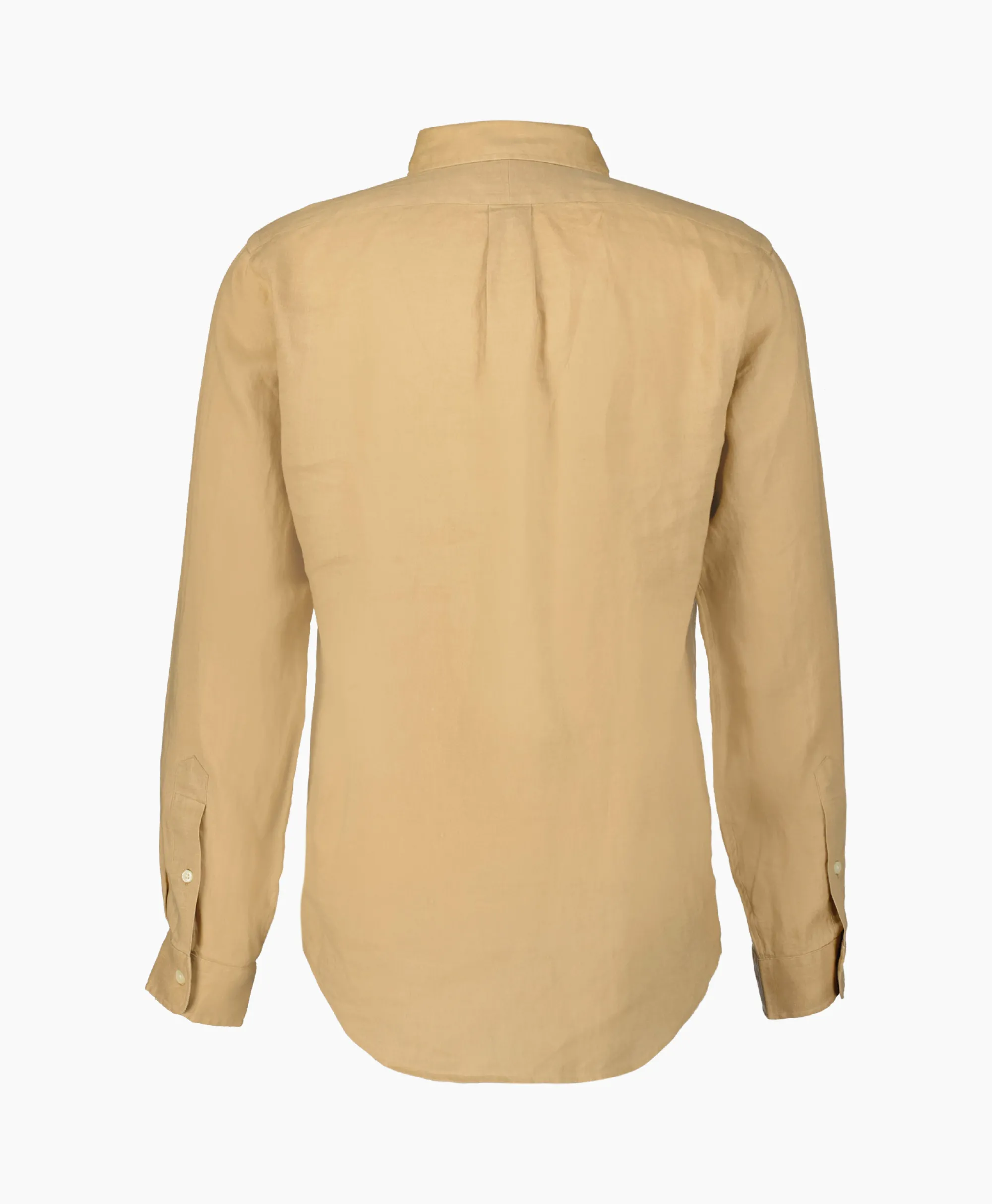 Ralph Lauren Overhemd Linen Camel*Heren Overhemden