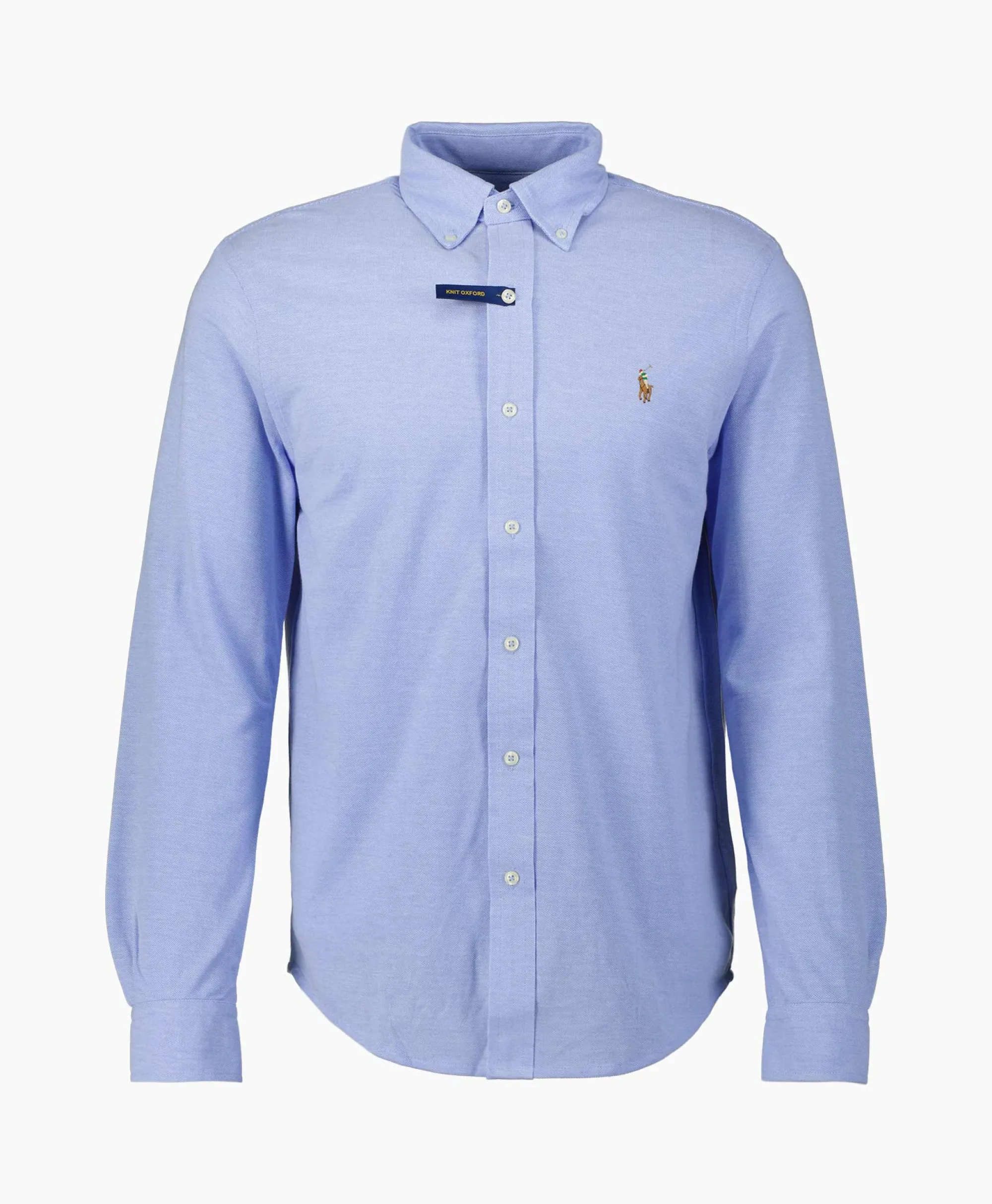 Ralph Lauren Overhemd Oxford Mesh Licht Blauw*Heren Overhemden