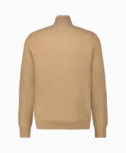 Ralph Lauren Pullover Quarterzip Cotton Beige*Heren Truien