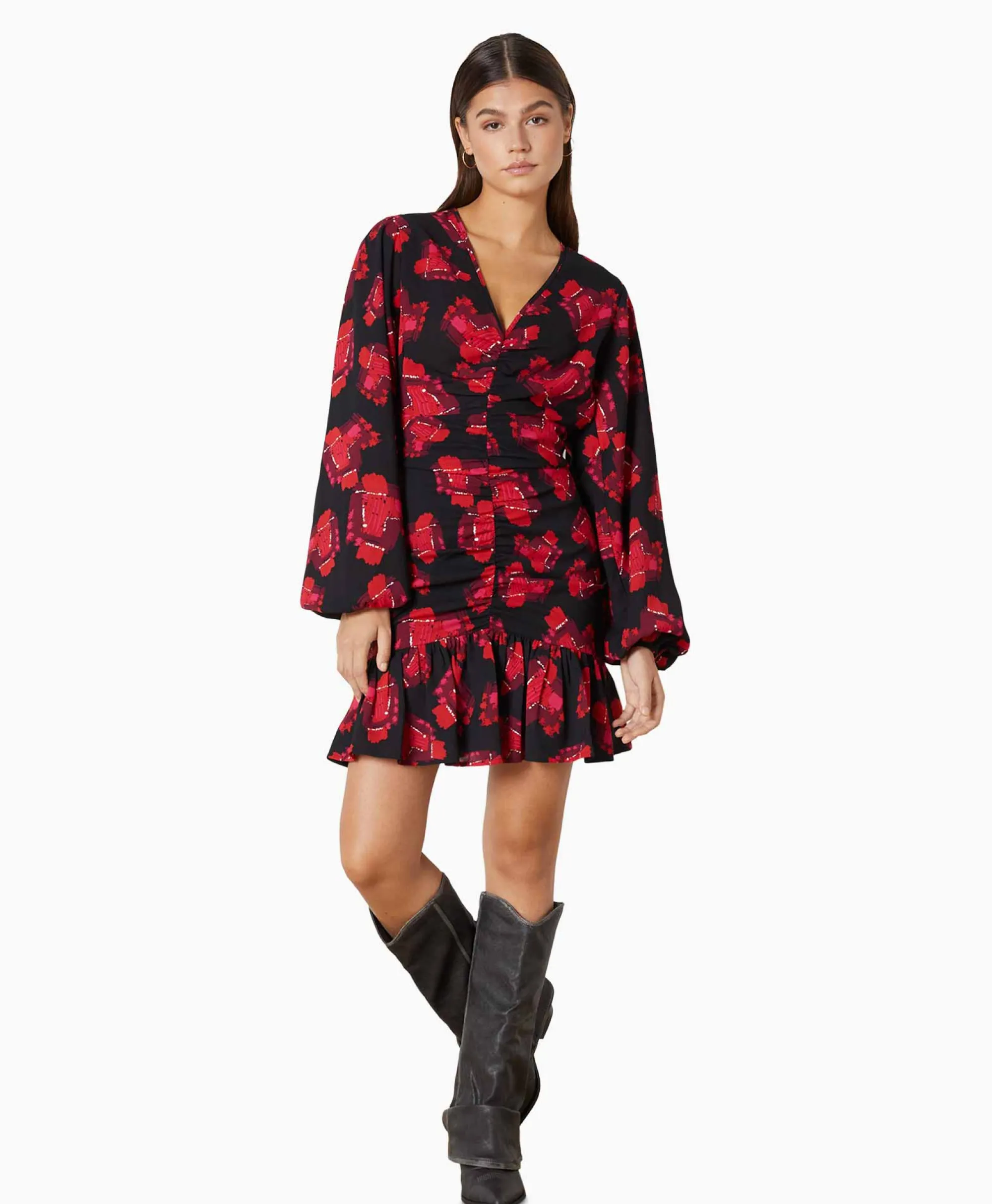 Refined Department Mini Jurk Sisi Rood*Dames Bruiloftskleding