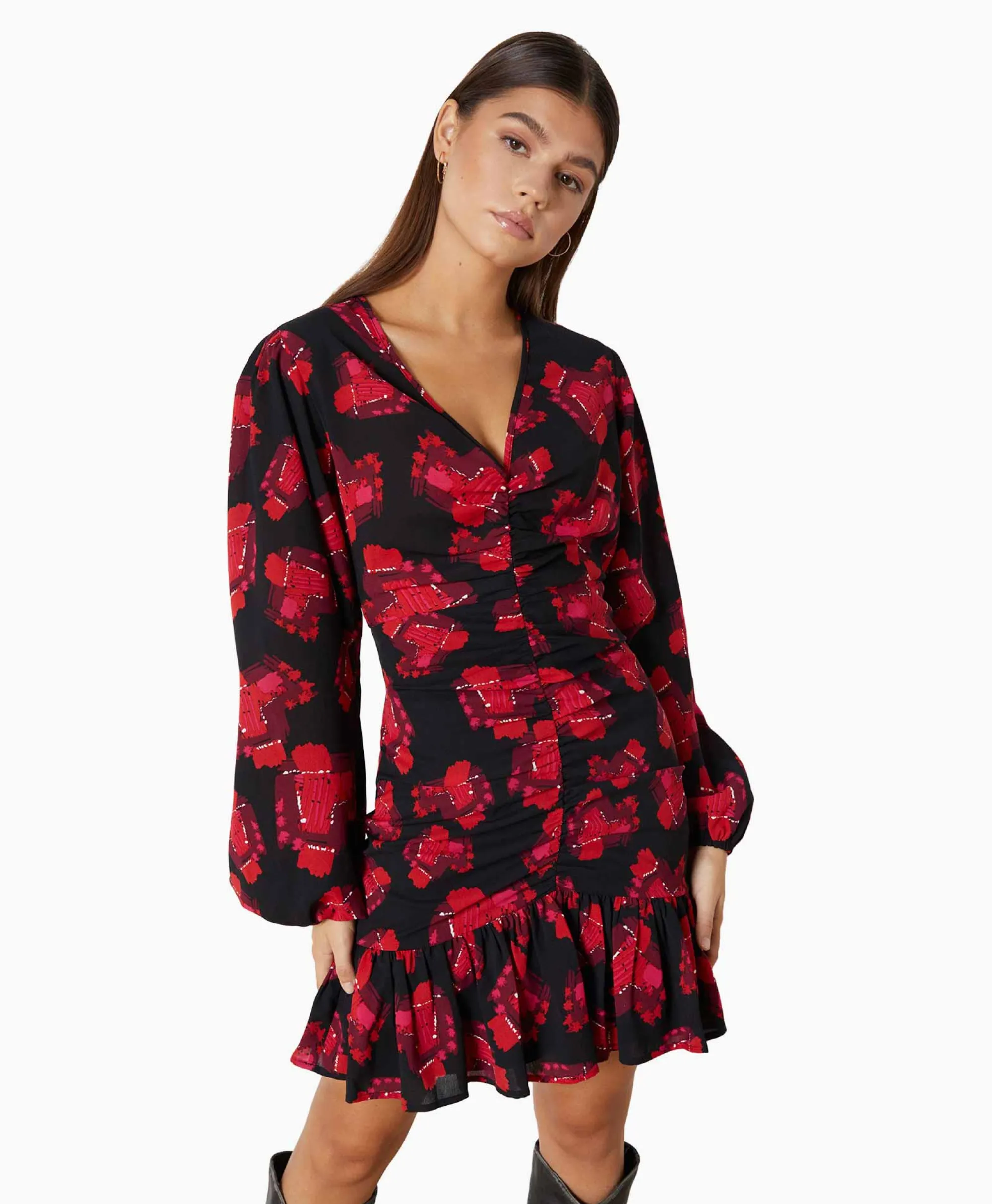 Refined Department Mini Jurk Sisi Rood*Dames Bruiloftskleding