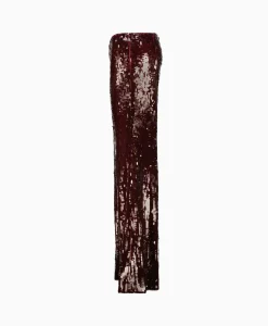 Rotate Pantalon Sequins Low Waist Bordeaux*Dames Broeken