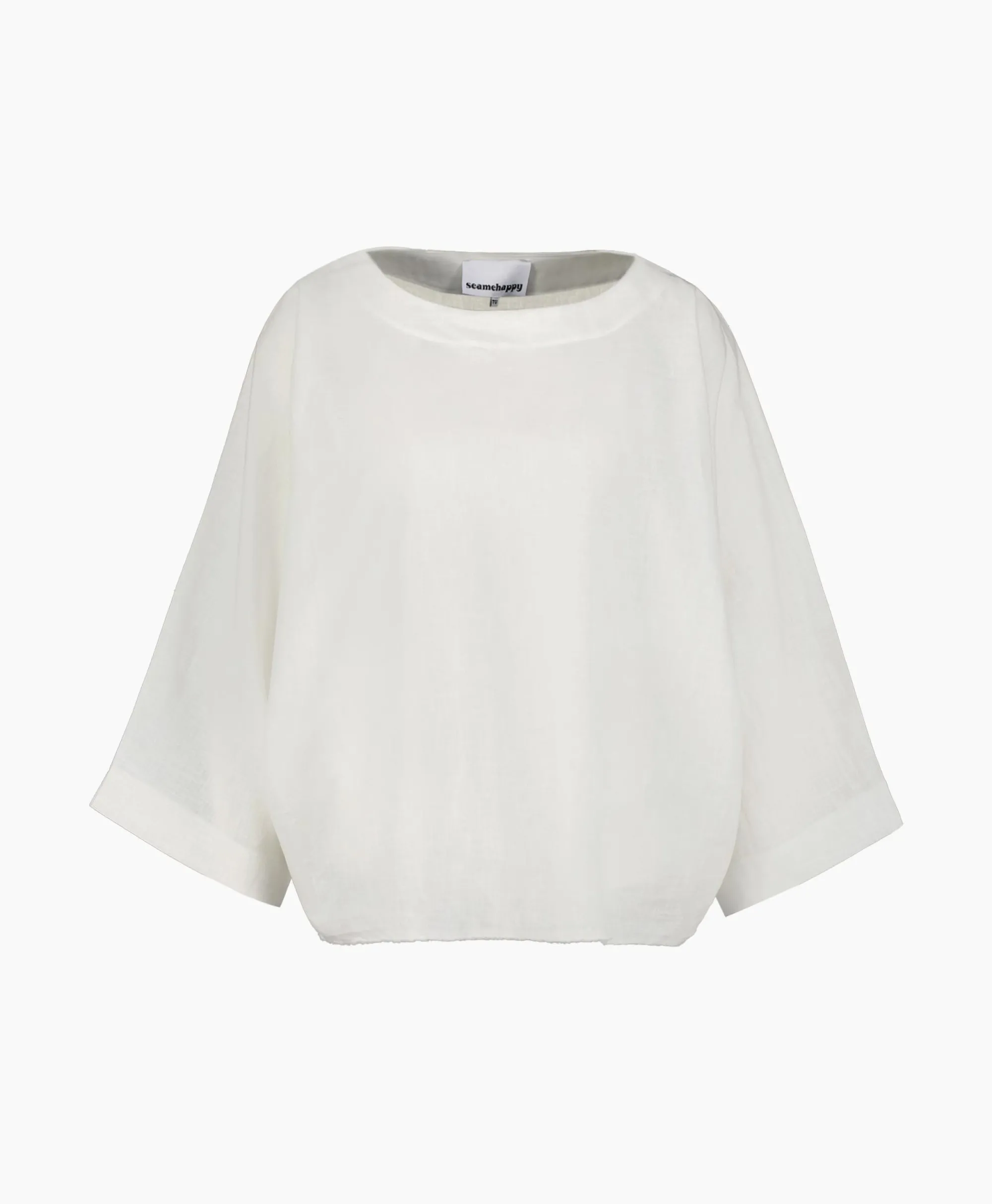 Sea Me Happy Top Moorea Linen Off White*Dames T-Shirts & Tops