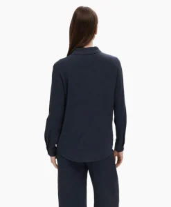 Selected Femme Blouse Viva Ls Shirt Noos Donker Blauw*Dames Blouses