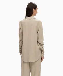 Selected Femme Blouse Viva Ls Shirt Noos Licht Grijs*Dames Blouses