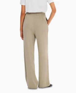 Selected Femme Broek Viva-Gulia Mw Long Linen Pant No Licht Grijs*Dames Broeken