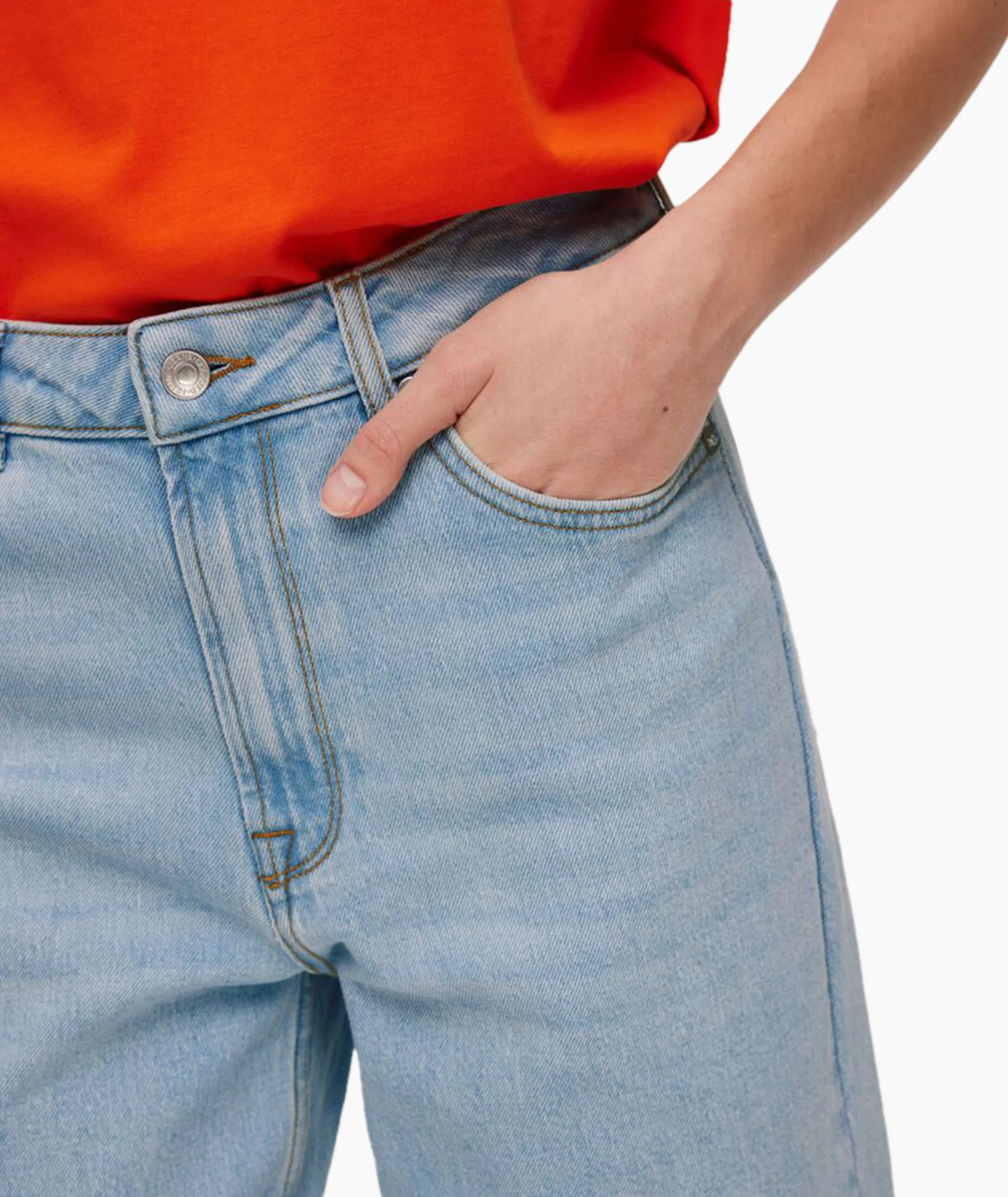 Selected Femme Jeans Alice-N Hw Wide Lon Sky Blue Jea Licht Blauw*Dames Broeken