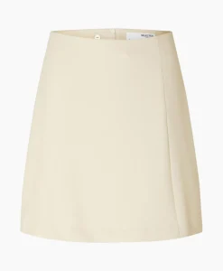 Selected Femme Minirok Rita Mw Short Skirt Birch Off White*Dames Rokken