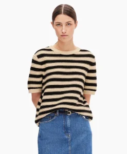 Selected Femme Pullover Dora Ss Knit O-Neck Goud*Dames Truien