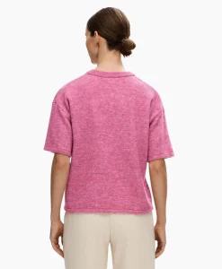 Selected Femme Pullover Maline-Liliana 2/4 Knit O-Neck N Roze*Dames Truien