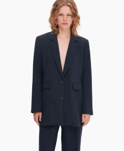 Selected Femme Jasje Rita Ls Relaxed Blazer D Sapdonker Blauw*Dames Blazers