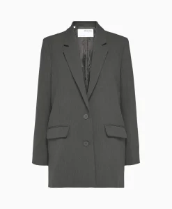Selected Femme Jasje Rita Ls Relaxed Blazer Dgm No Donkergrijs*Dames Blazers