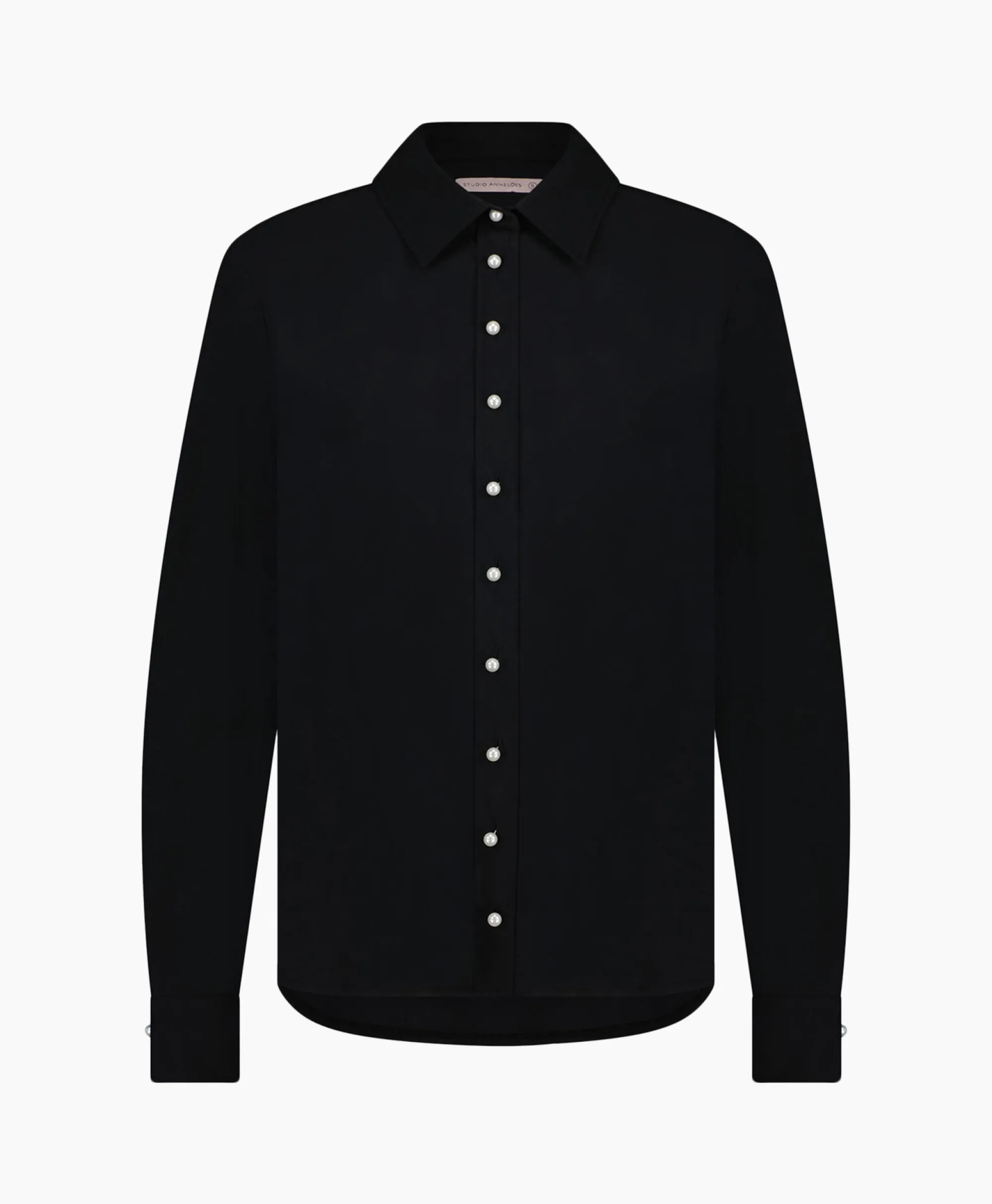 Studio Anneloes Blouse Bobby Pearl Pinstripe Zwart Dessin*Dames Blouses