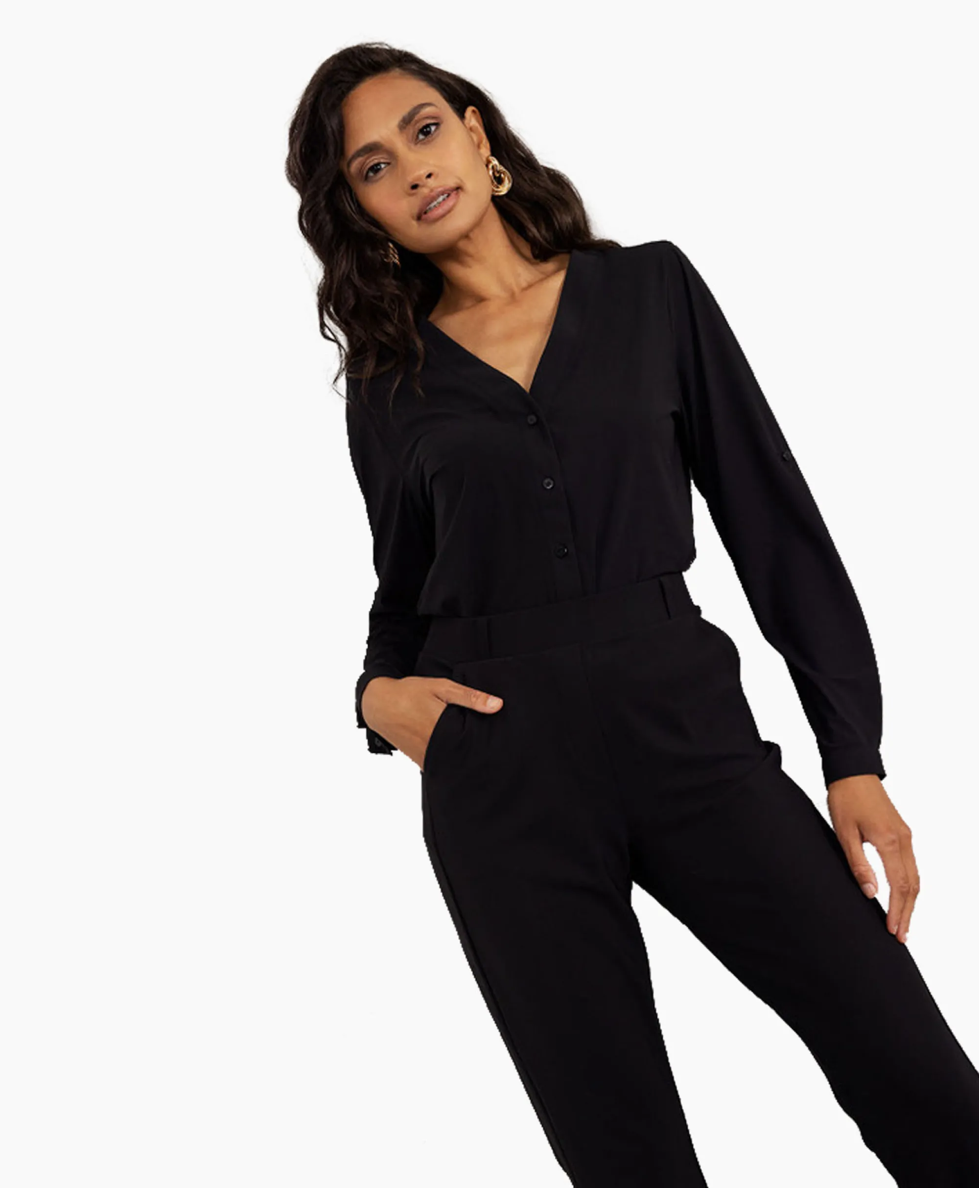 Studio Anneloes Blouse Evi Zwart*Dames Blouses