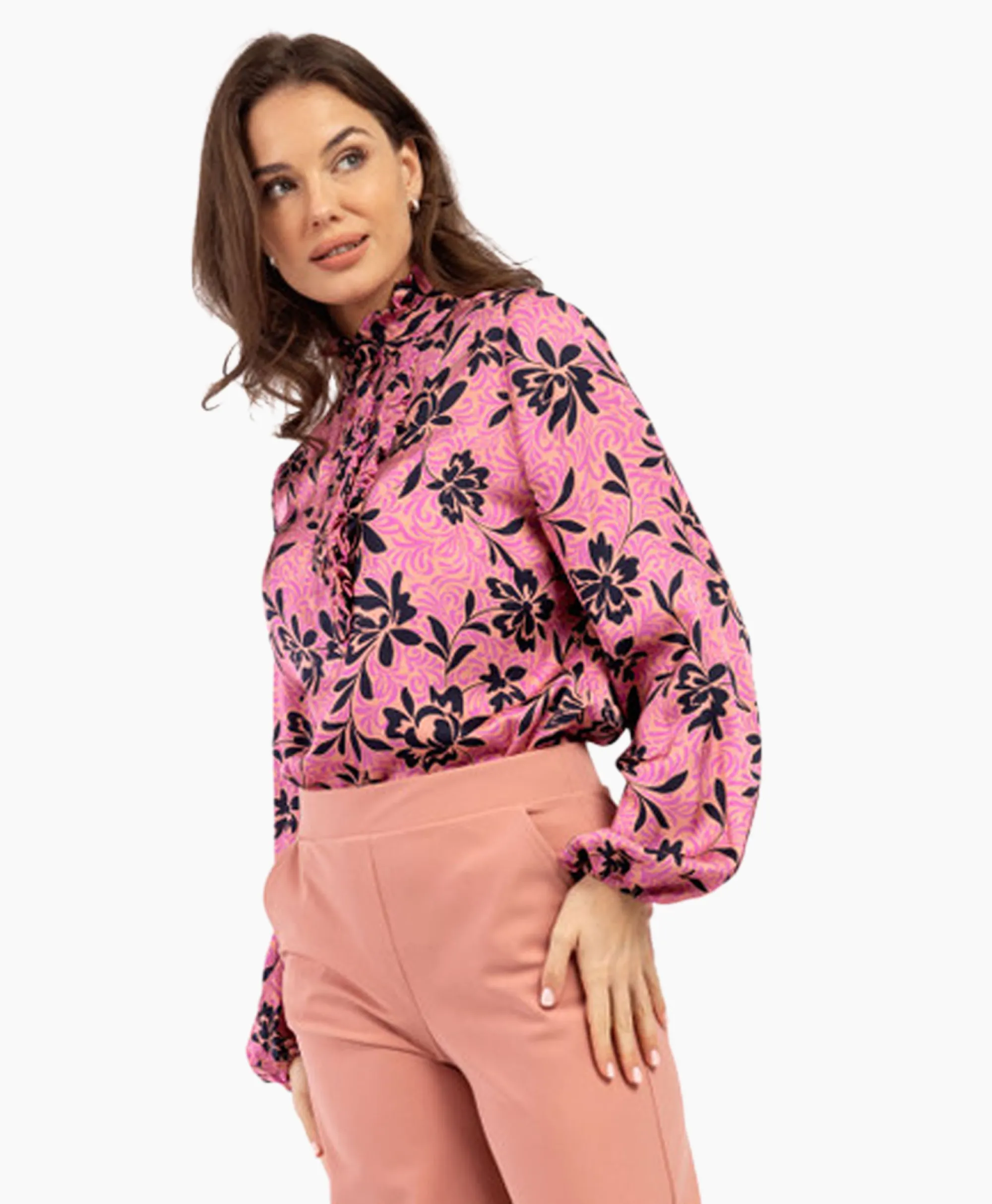 Studio Anneloes Blouse Odette Satin Blooming Combo L*Dames Blouses