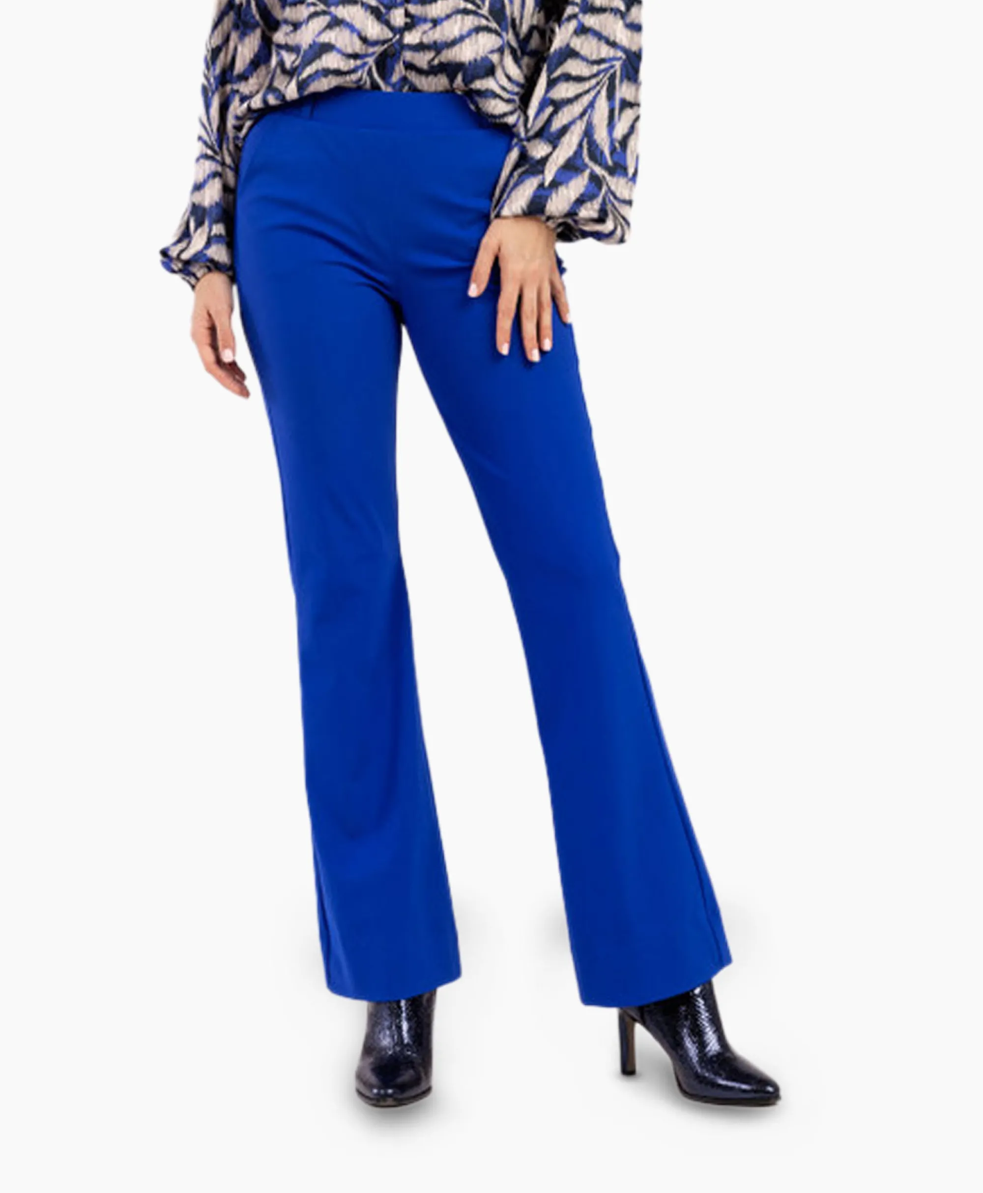 Studio Anneloes Broek Flair Bonded Trousers Blauw*Dames Broeken