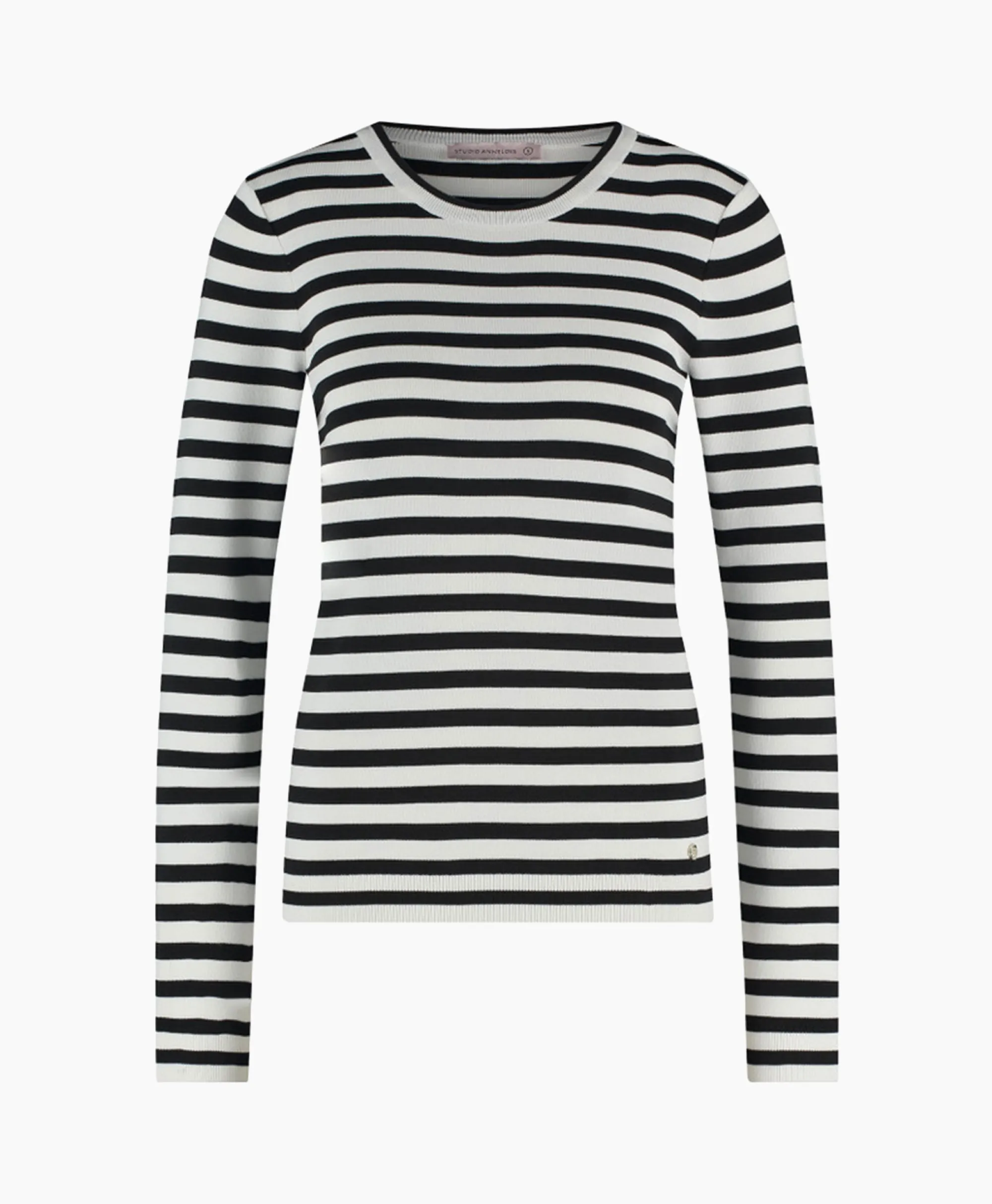 Studio Anneloes Pullover Luna Stripe Ecru*Dames Truien