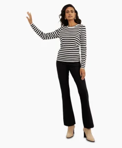 Studio Anneloes Pullover Luna Stripe Ecru*Dames Truien
