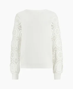 Studio Anneloes Pullover Dinah Crochet Off White*Dames Truien
