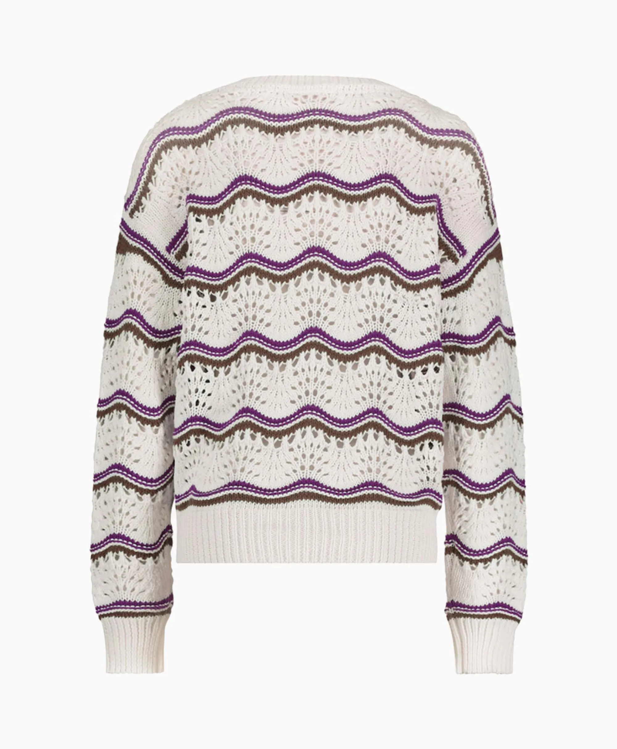 Studio Anneloes Pullover Leana Ajour Ecru*Dames Truien