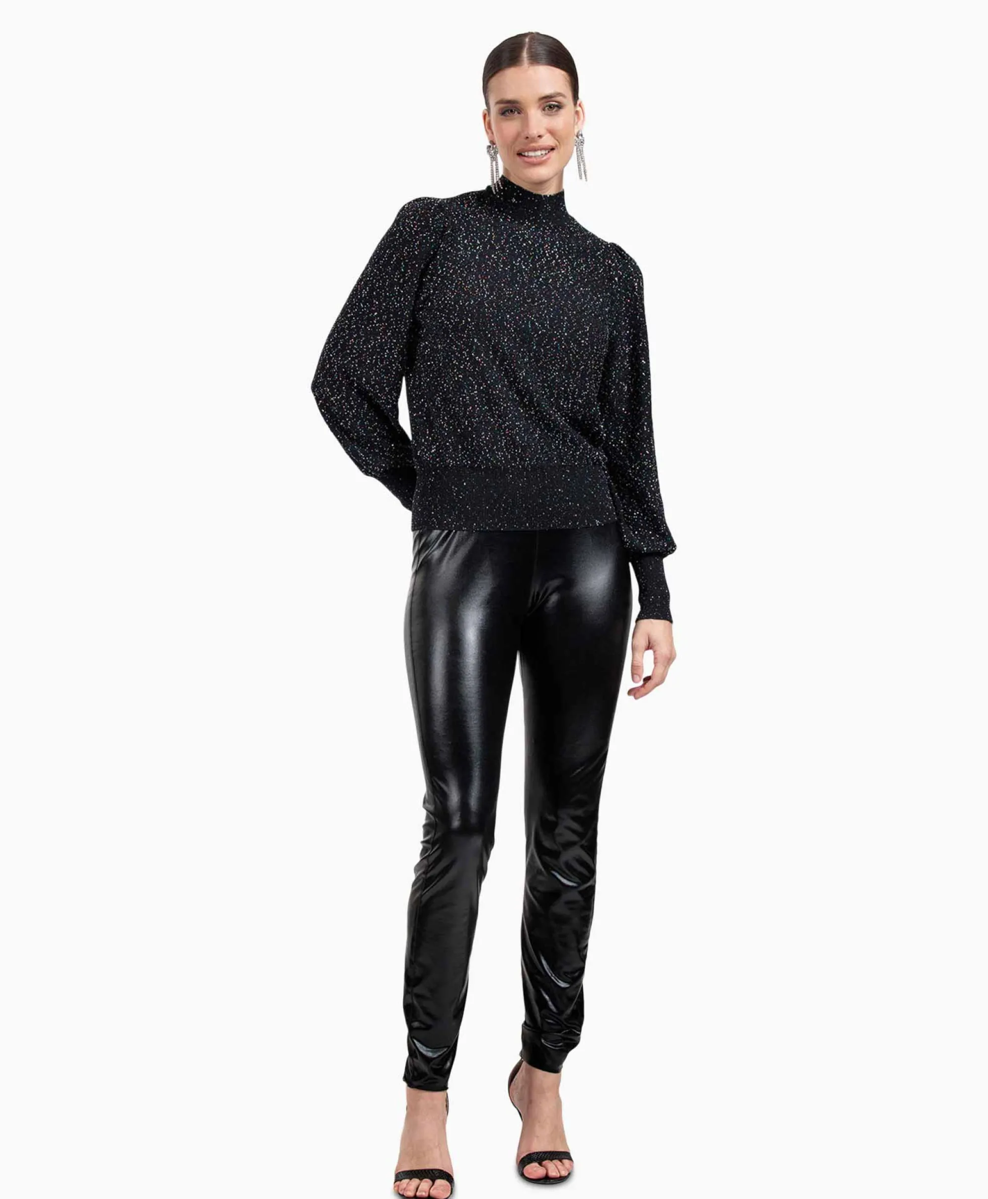 Studio Anneloes Top Ally Metallic Legging Zwart Dessin*Dames T-Shirts & Tops