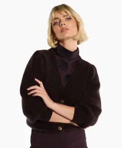 Studio Anneloes Vest Mandy Mohair Cardigan Bruin*Dames Vesten