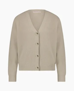 Studio Anneloes Vest Olivian Soft Cardigan Zand*Dames Vesten