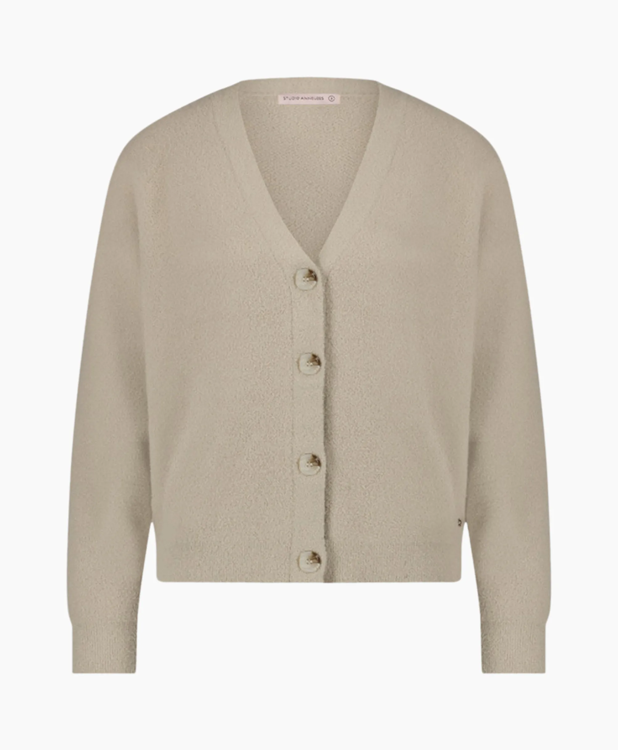 Studio Anneloes Vest Olivian Soft Cardigan Zand*Dames Vesten