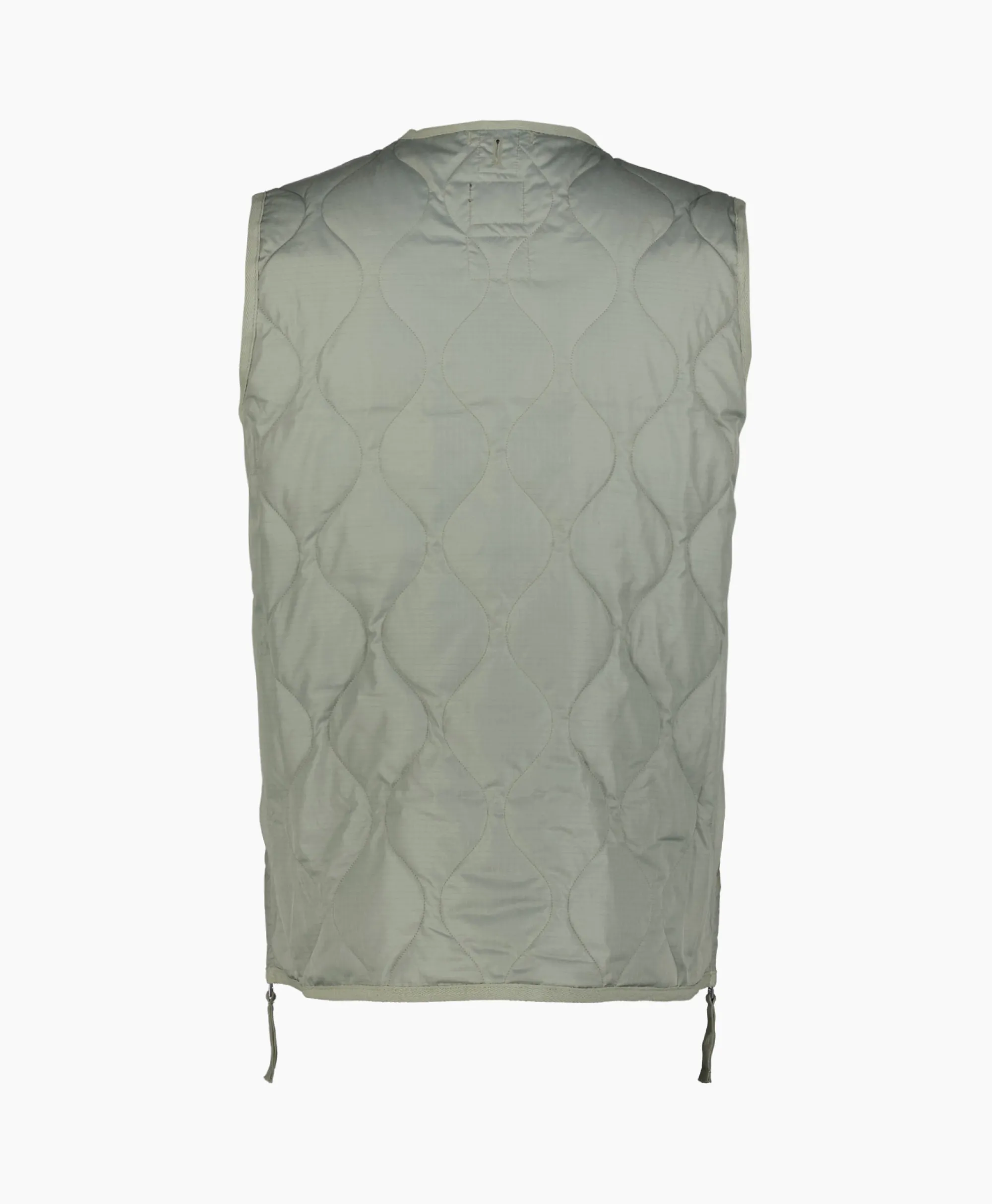 Taion Bodywarmer Military W-Zip V Neck Down Donker Groen*Heren Jassen