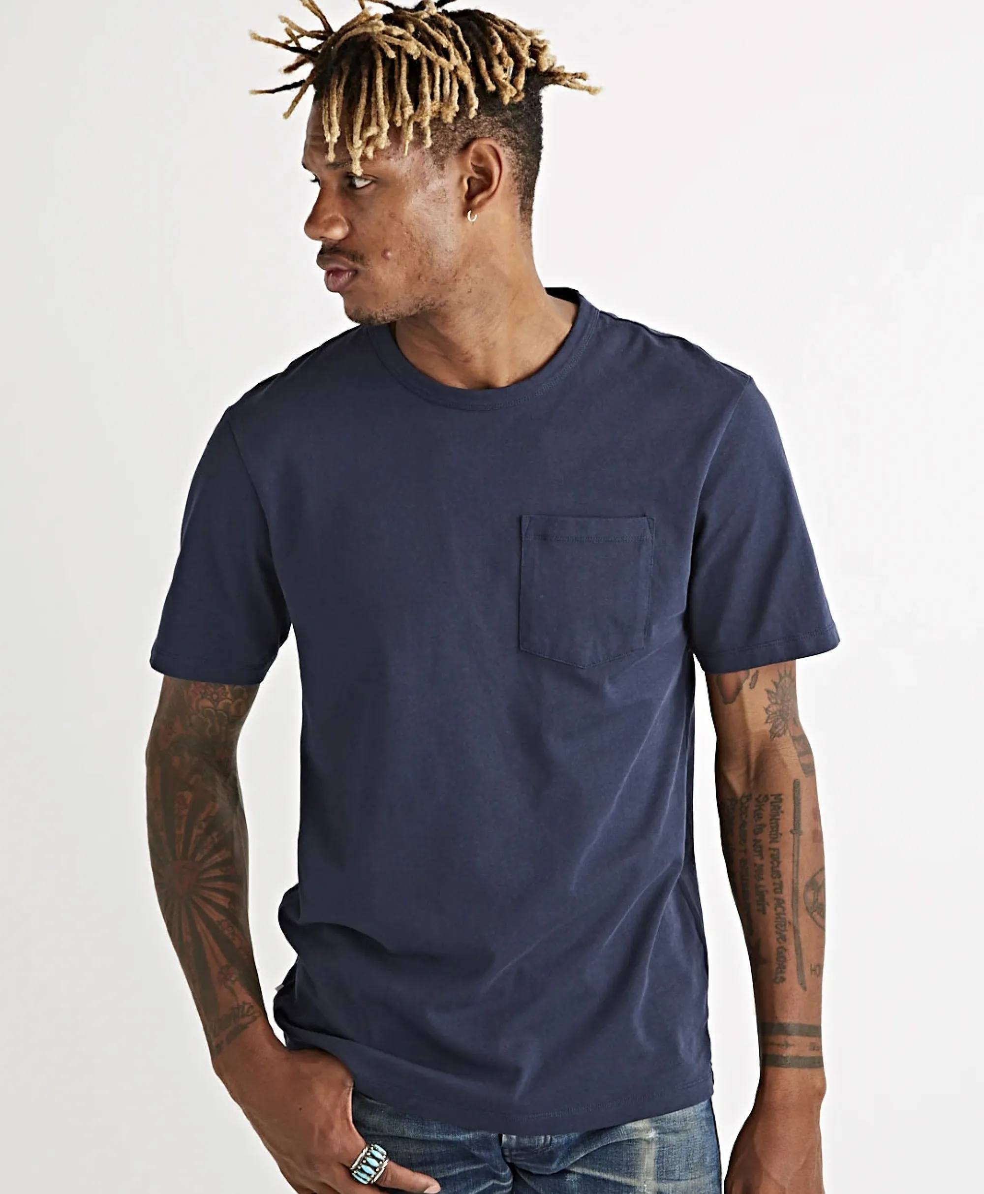 Tenue. T-Shirt Korte Mouw John Blauw*Heren T-Shirts