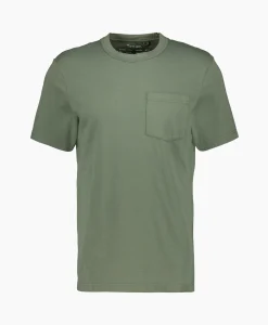 Tenue. T-Shirt Korte Mouw John Pocket Tee Groen*Heren T-Shirts