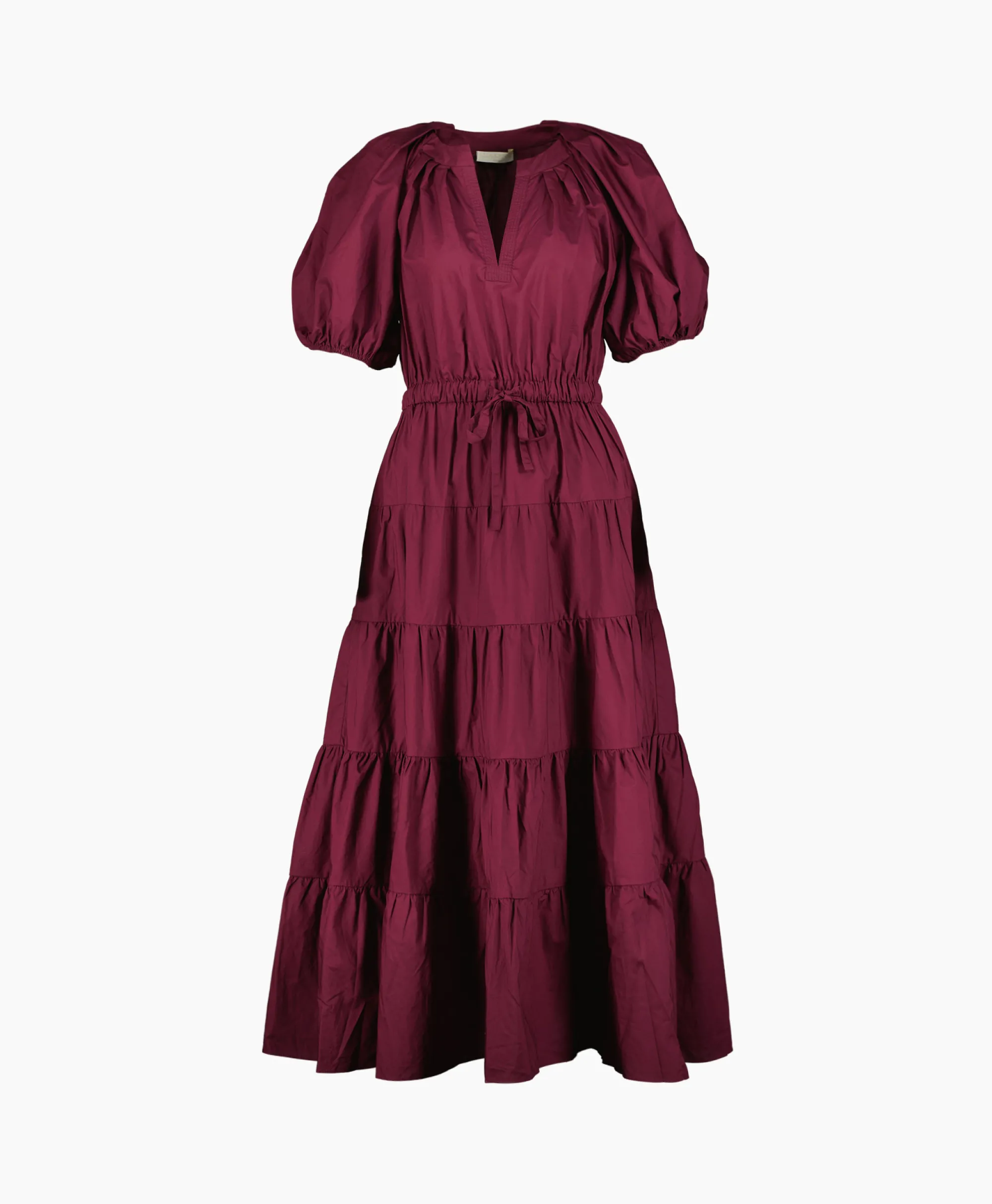 Ulla Johnson Midi Jurk Olina Bordeaux*Dames Jurken