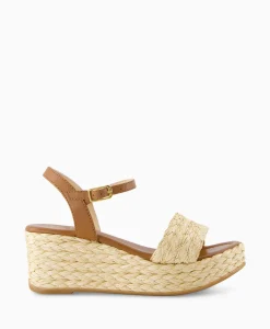 Unisa Sandaal Met Hak Kebek_Mar Bruin*Dames Sandalen