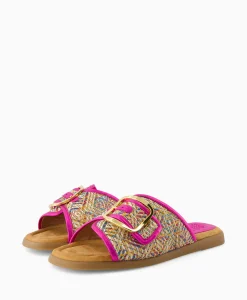 Unisa Sandaal Zonder Hak Crayyu Bruin Dessin*Dames Sandalen
