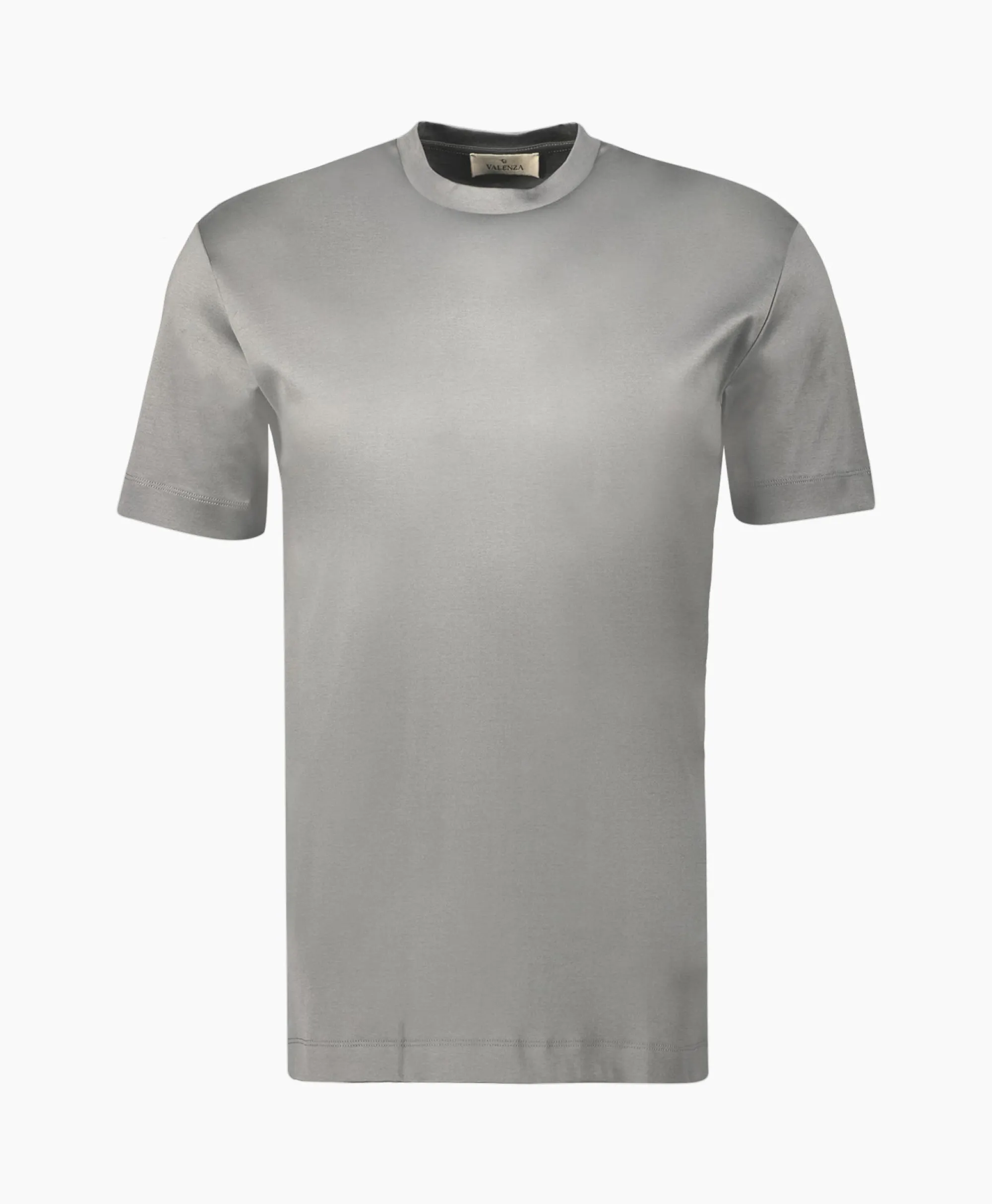 Valenza T-Shirt Interlock Supima Licht Grijs*Heren T-Shirts