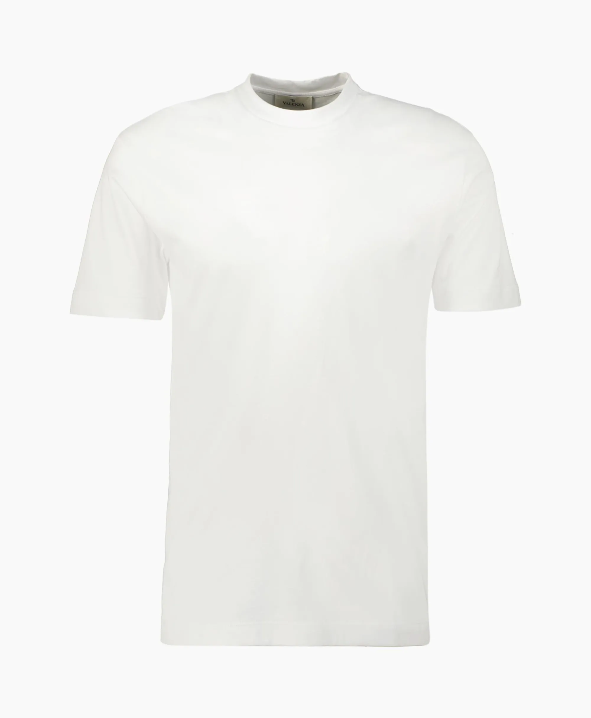 Valenza T-Shirt Interlock Supima Wit*Heren T-Shirts